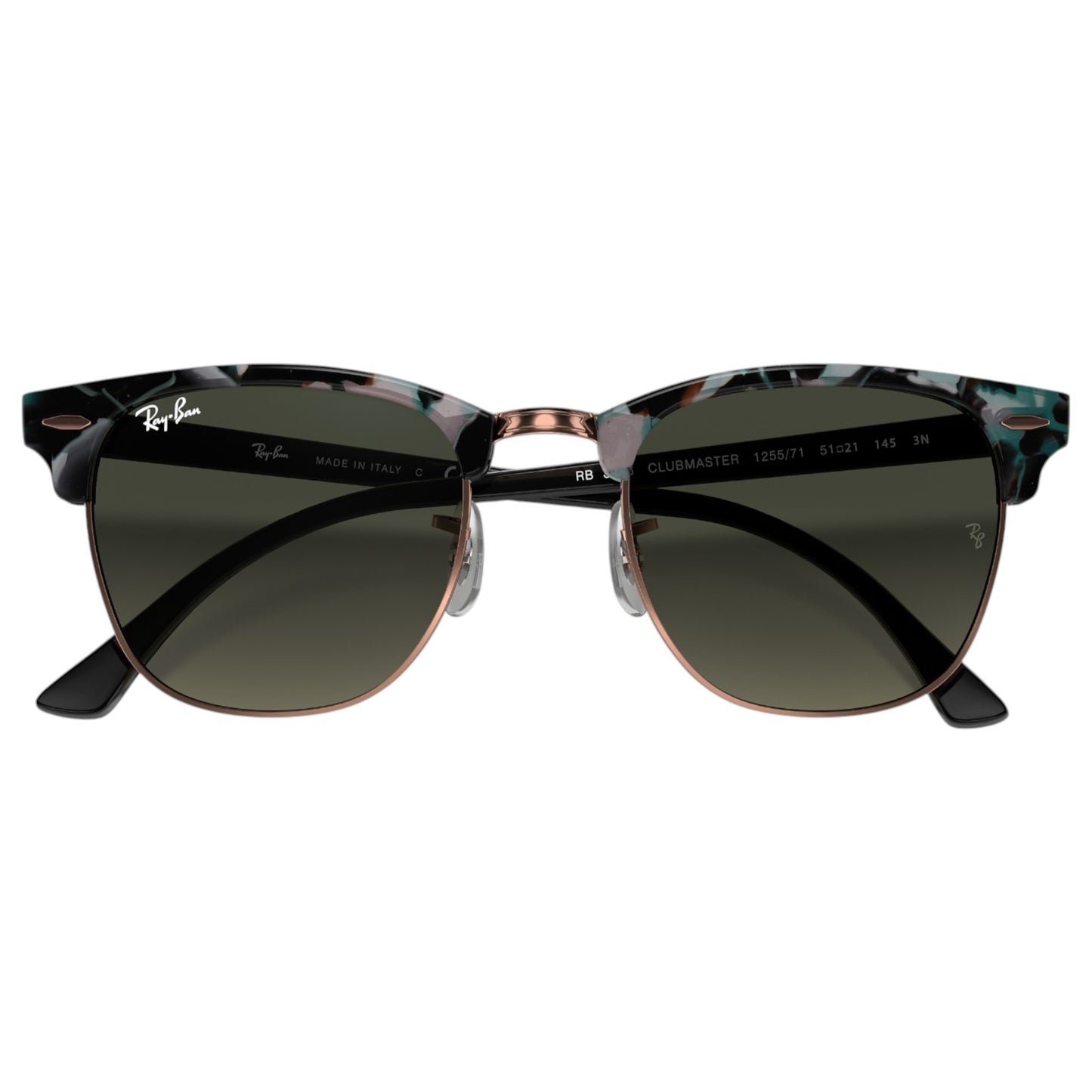 Mens Ray-Ban Clubmaster RB3016 Sunglasses Grey Green/ Grey Gradient