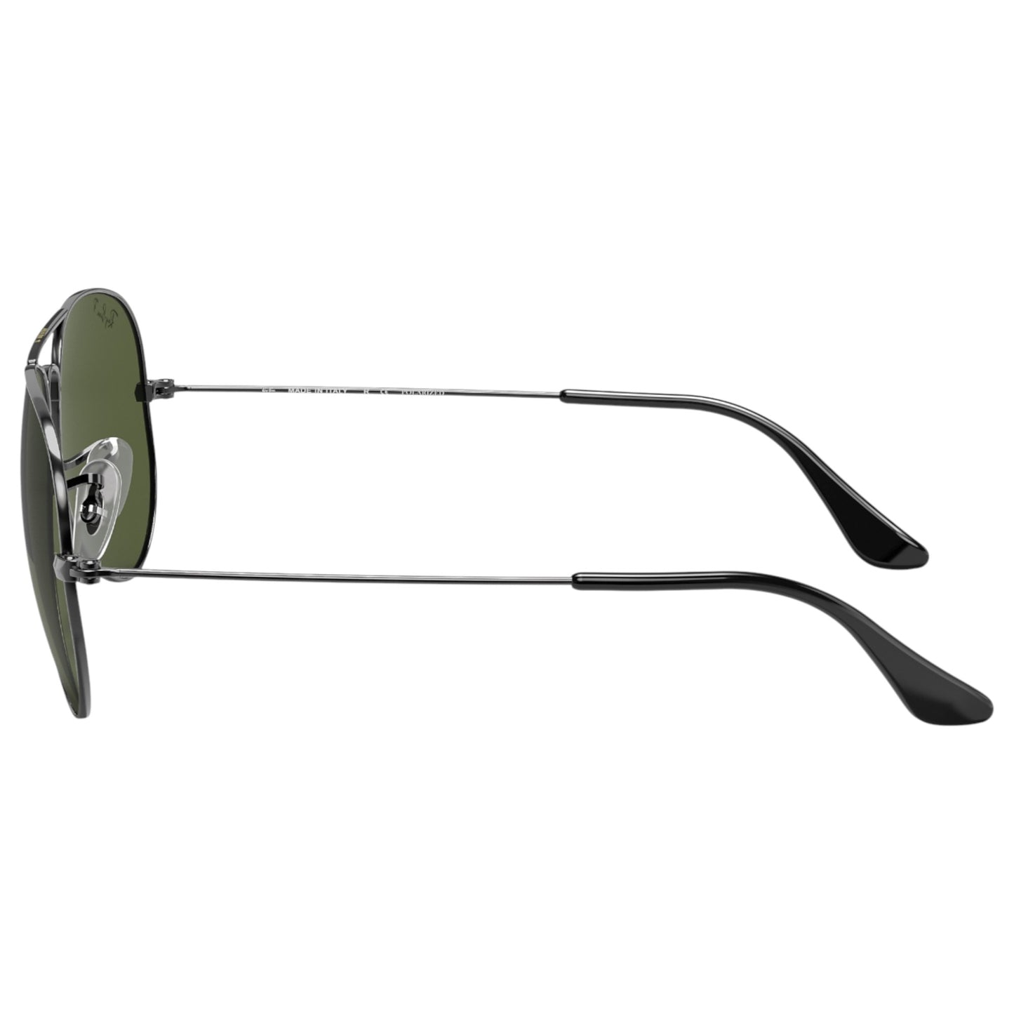 Mens Ray-Ban Aviator RB3025 Sunglasses Polished Gunmetal/ Green