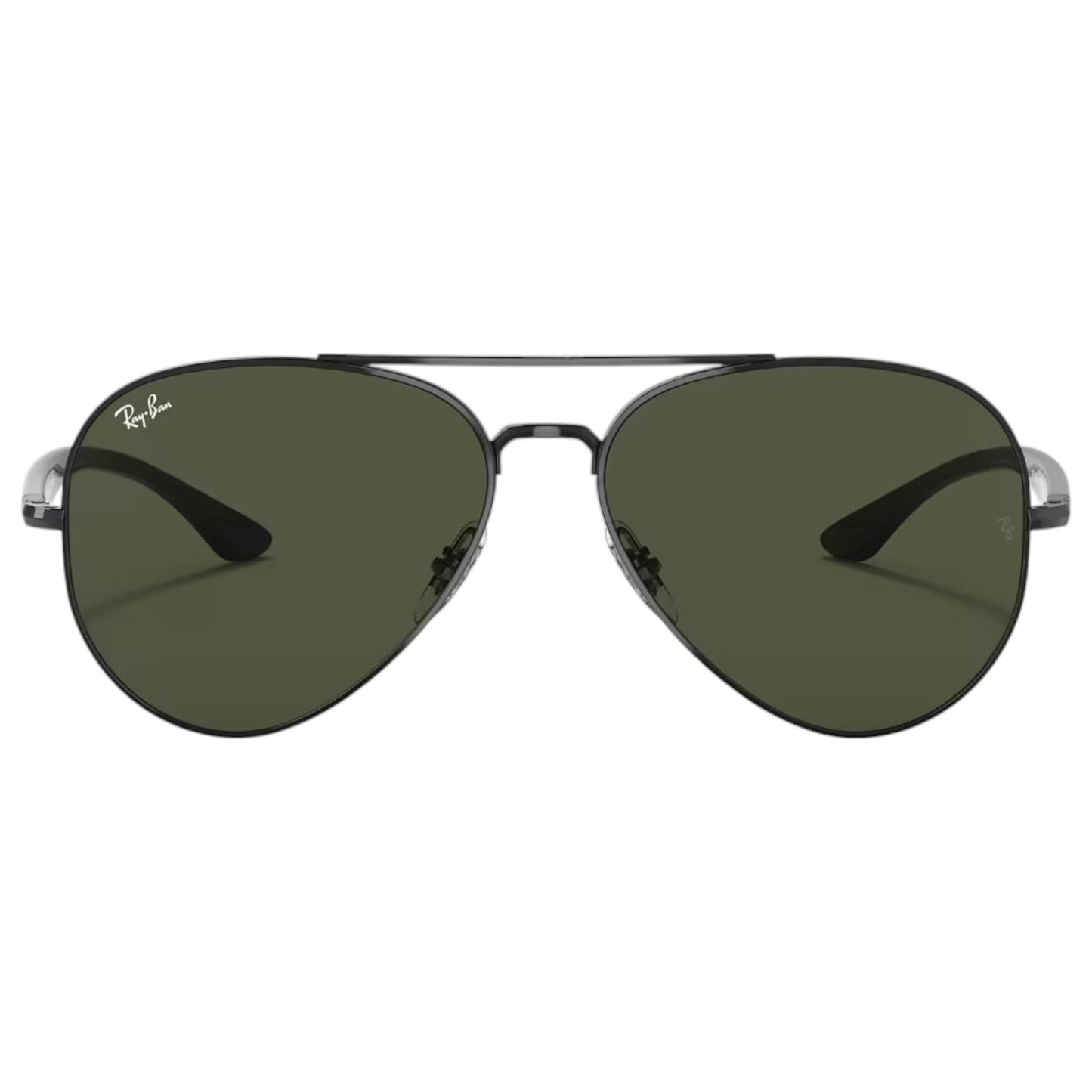 Mens Ray-Ban RB3675 Sunglasses Polished Black/ Green