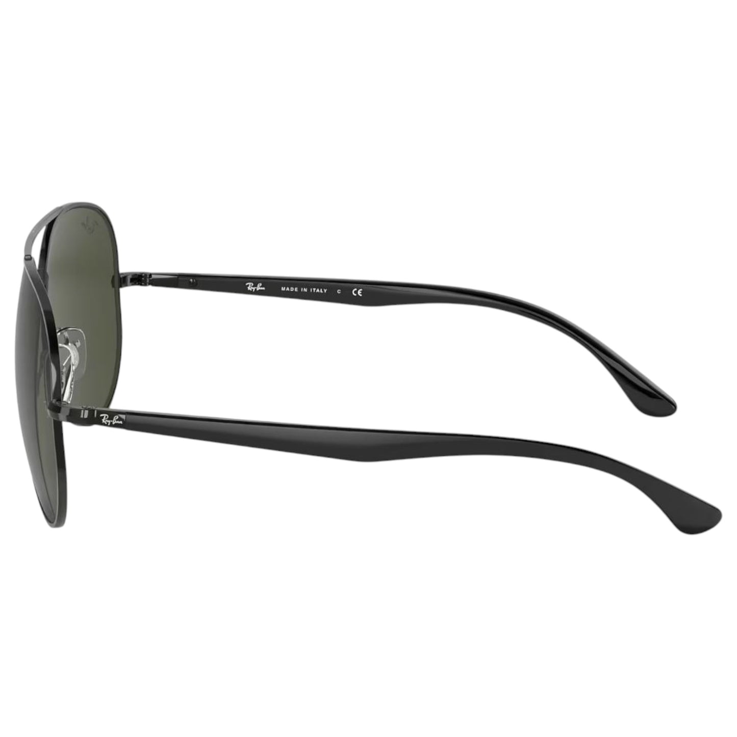 Mens Ray-Ban RB3675 Sunglasses Polished Black/ Green