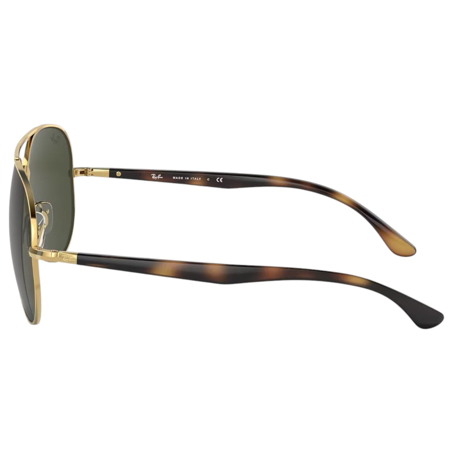 Mens Ray-Ban RB3675 Sunglasses Polished Gold/ Green