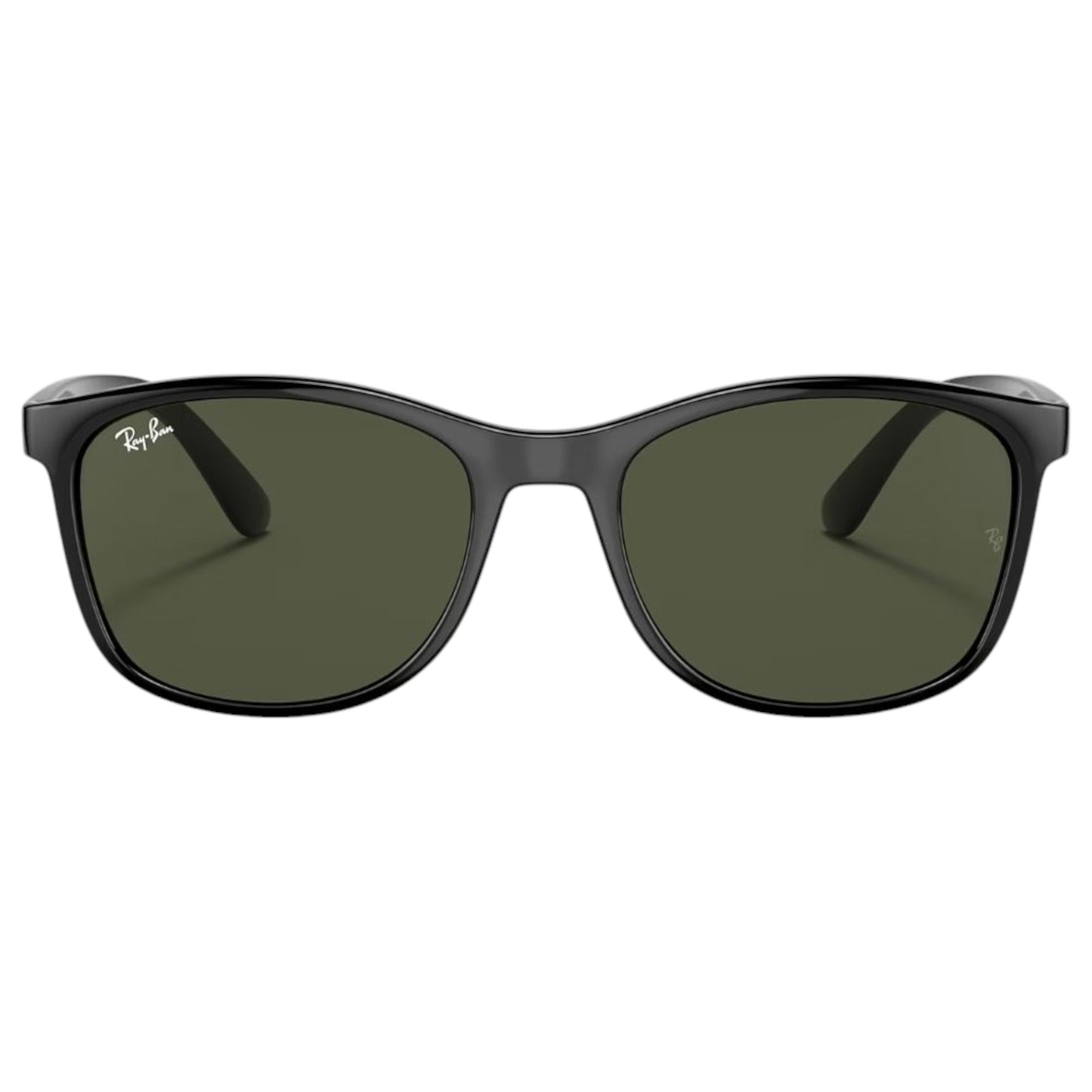 Mens Ray-Ban RB4374 Sunglasses Polished Black/ Green