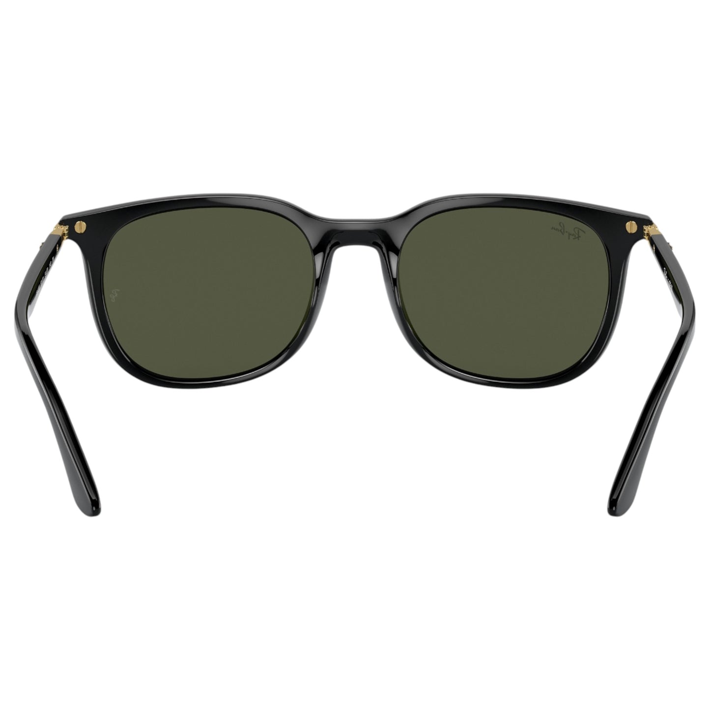 Mens Ray-Ban RB4386 Sunglasses Polished Black/ Green