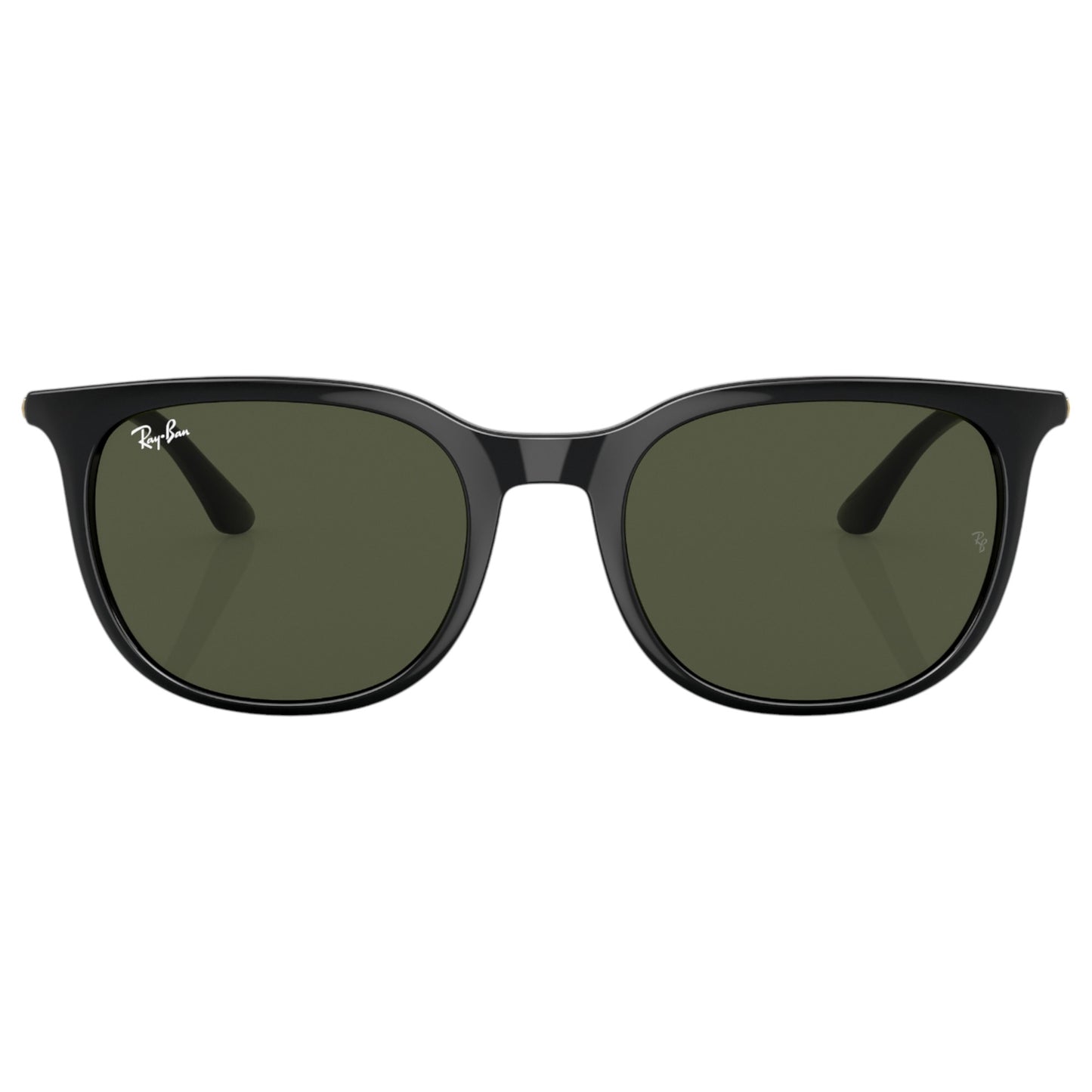 Mens Ray-Ban RB4386 Sunglasses Polished Black/ Green