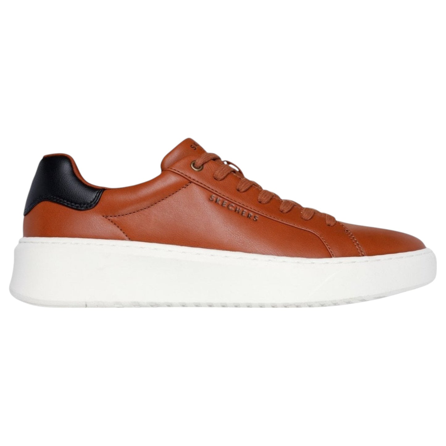 Mens Skechers Court Break - Suit Sneaker Shoes Cognac