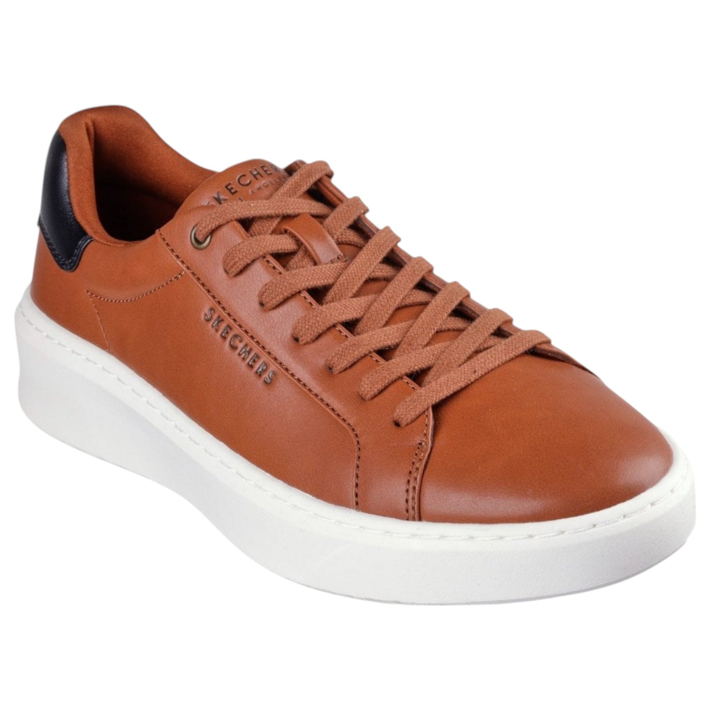 Mens Skechers Court Break - Suit Sneaker Shoes Cognac