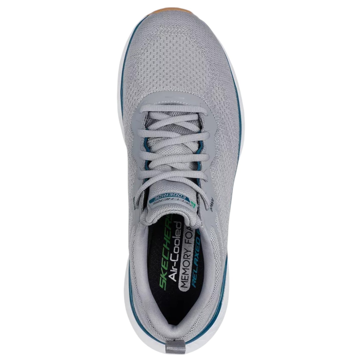 Mens Skechers Edgeride - EXXO Shoes Grey/Turquoise