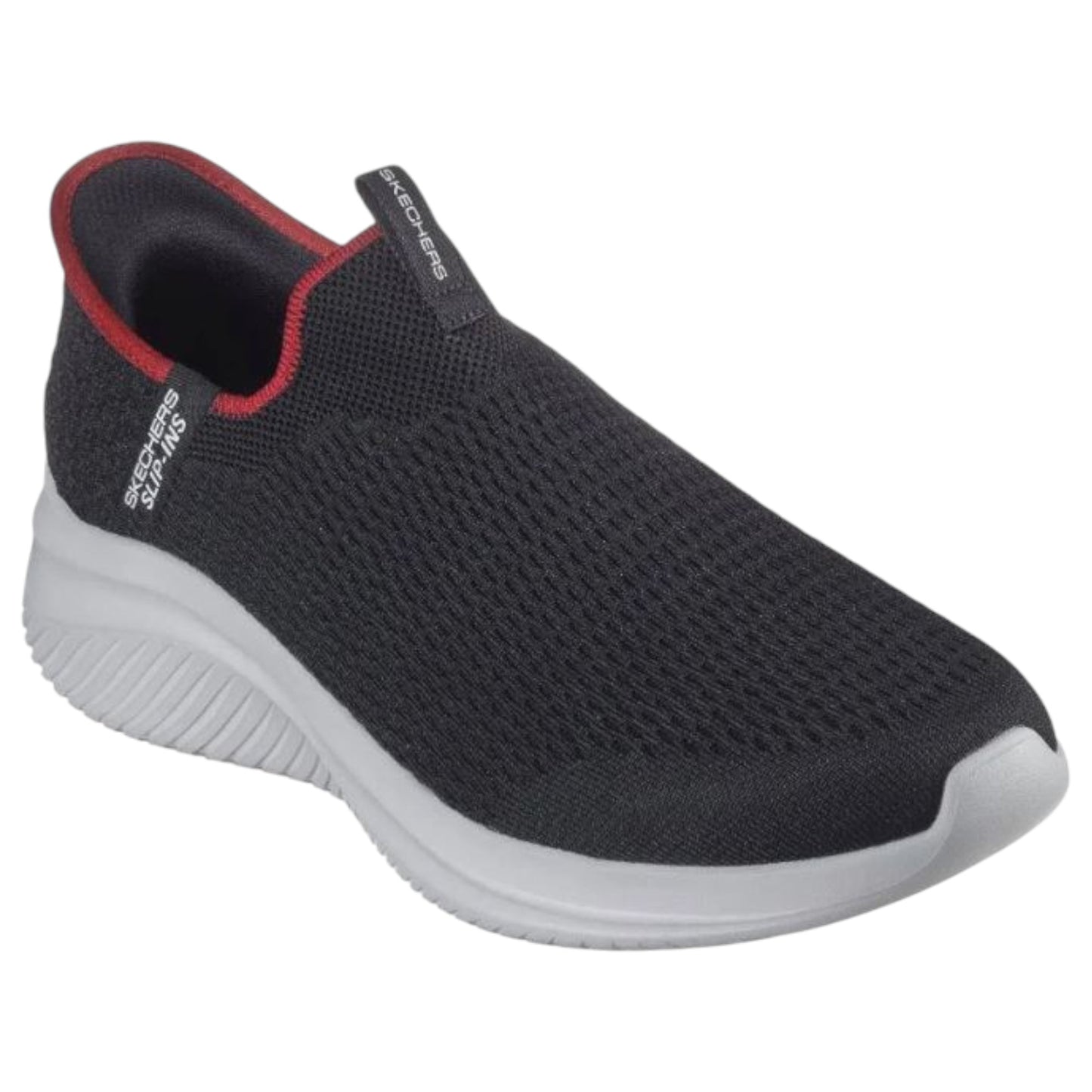 Mens Skechers Ultra Flex 3.0 - Smooth Rise Shoes Black/Red