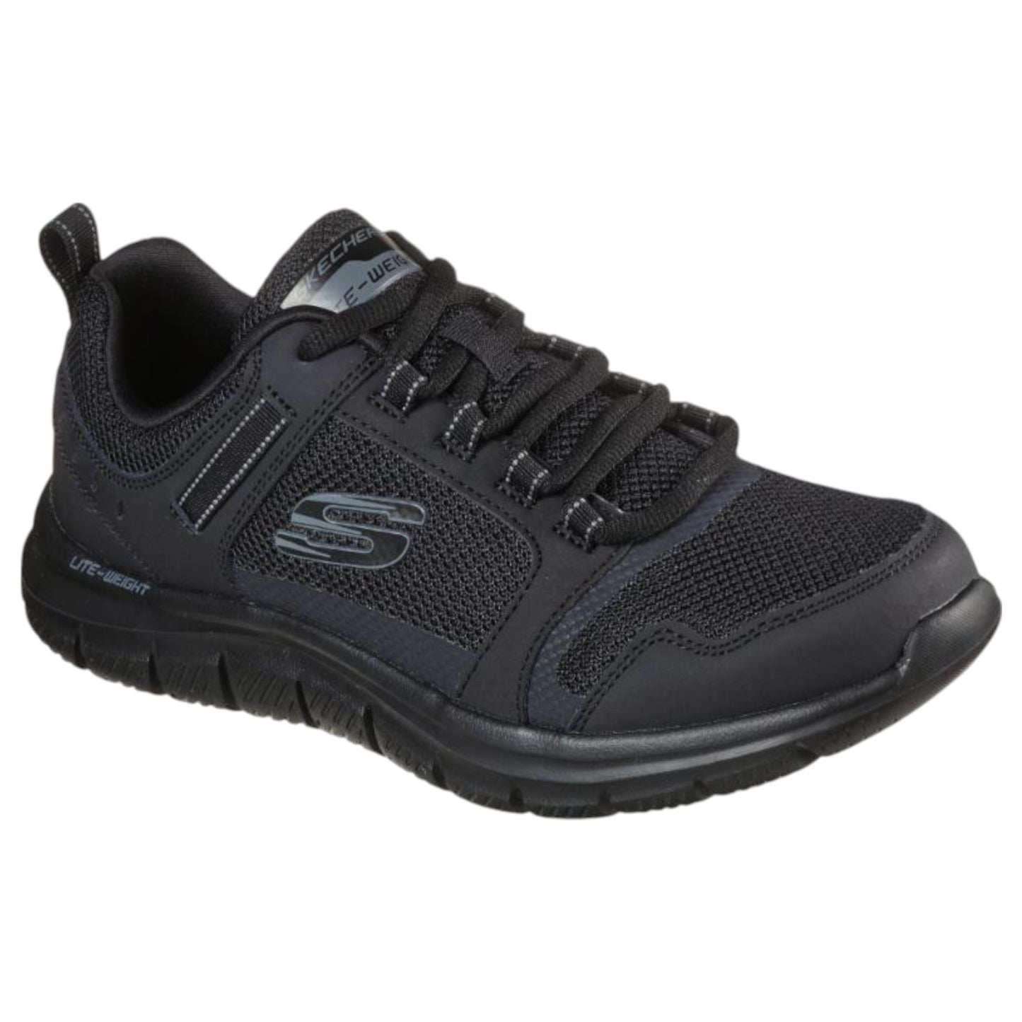 Mens Skechers Track- Knockhill Shoes Black/Black