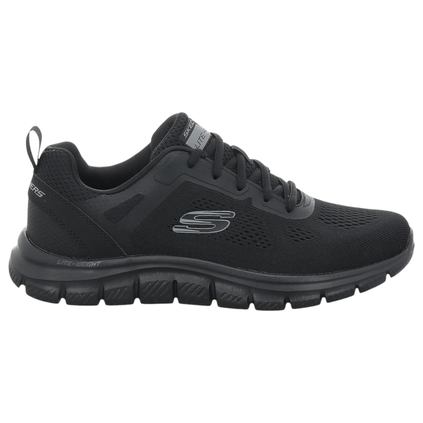 Mens Skechers Track Broader Shoes Black