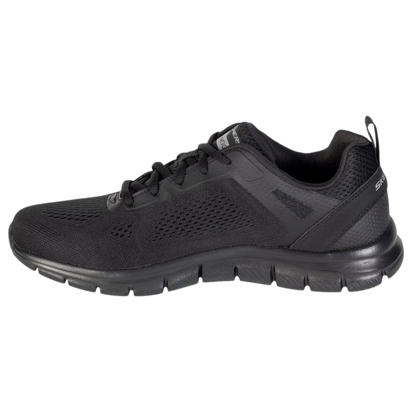 Mens Skechers Track Broader Shoes Black