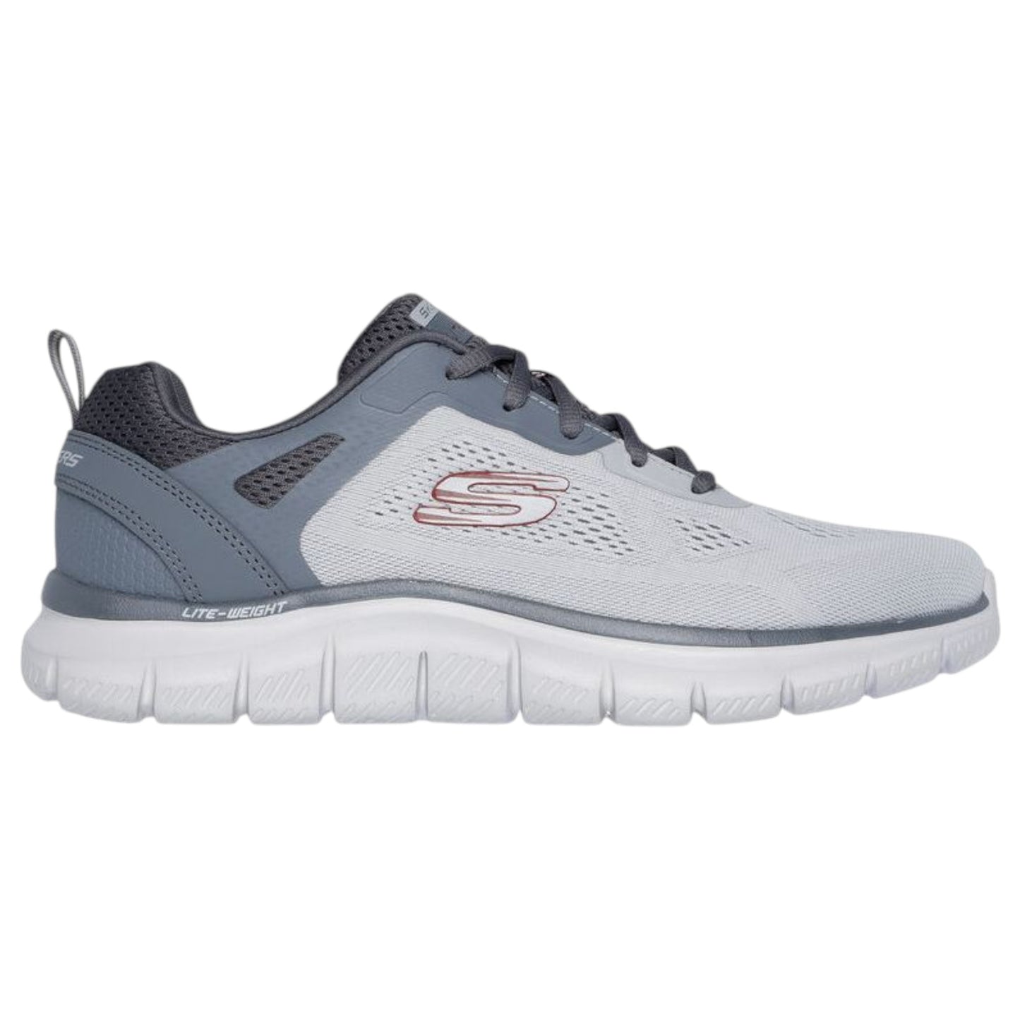 Mens Skechers Track Broader Shoes Grey