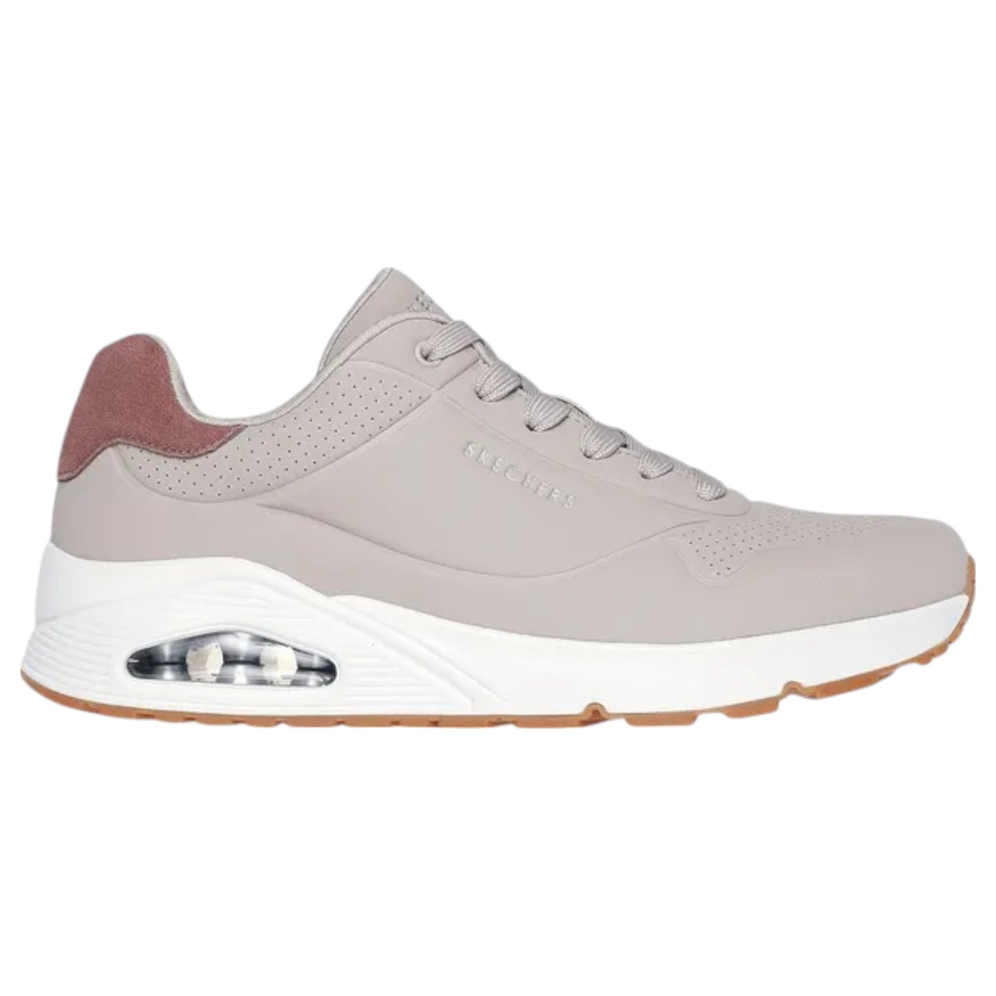 Mens Skechers Uno - Suited On Air Shoes Taupe