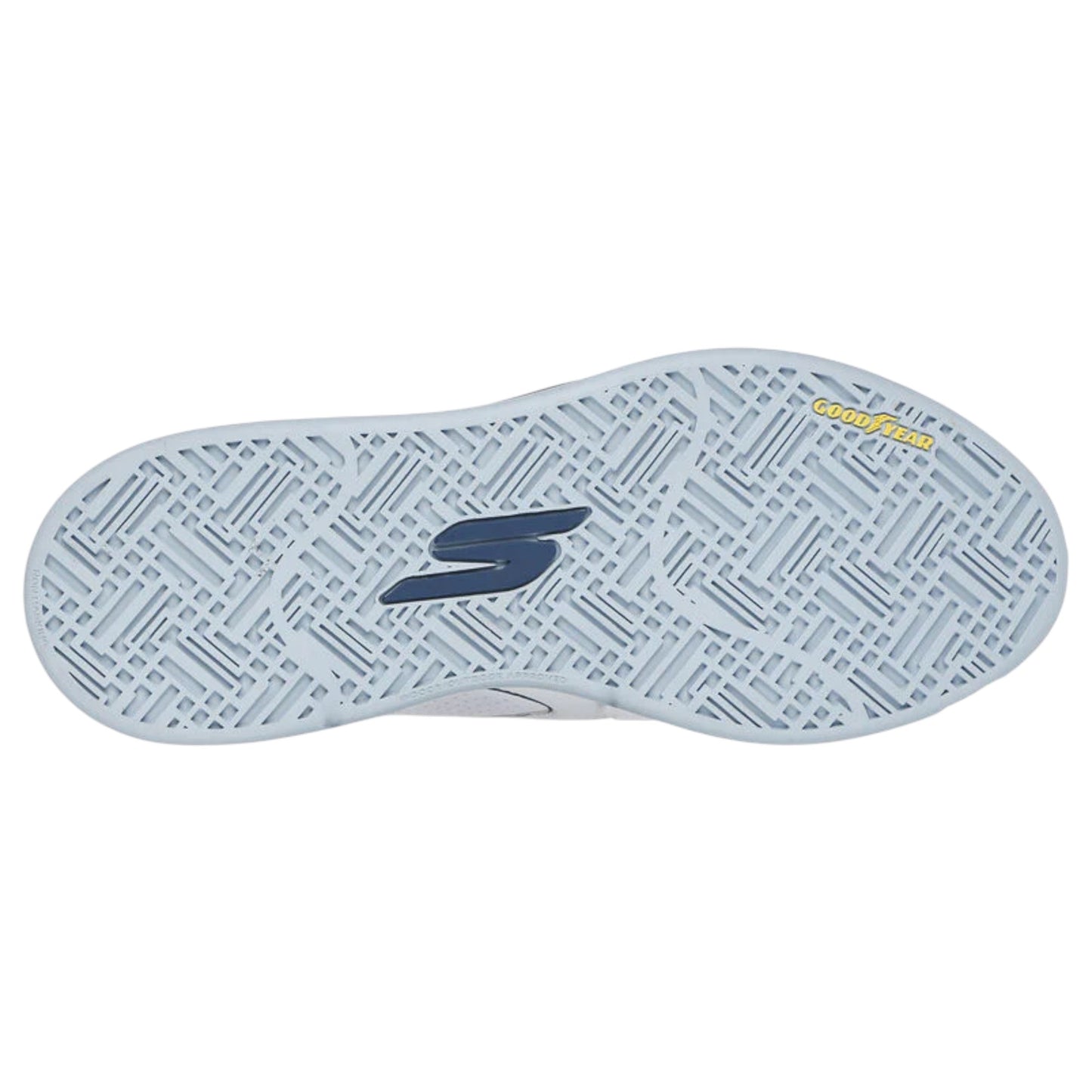 Mens Skechers Viper Court Classic Shoes White/Blue