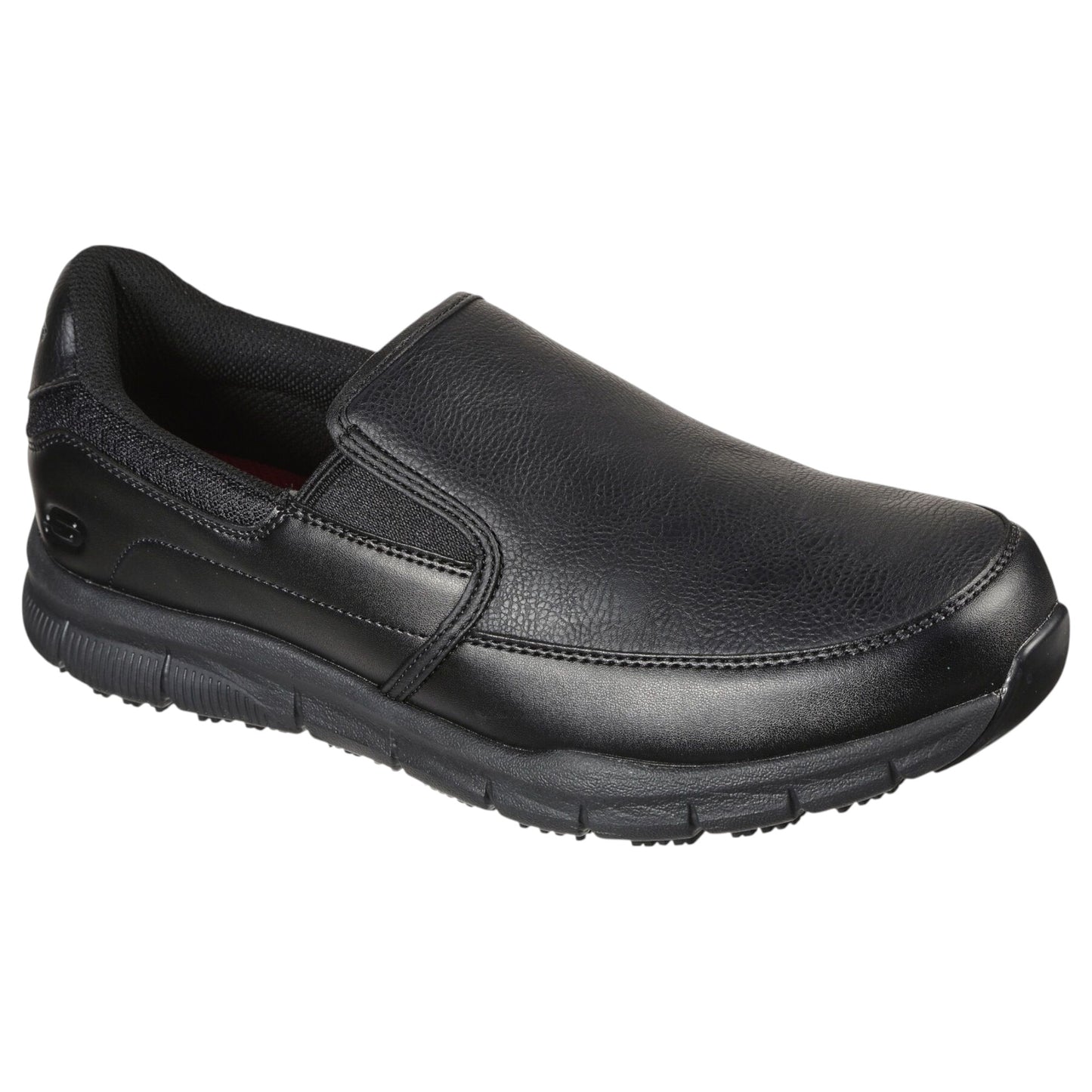 Mens Skechers Work Relaxed Fit: Nampa - Groton Slip Resistant Shoes Black