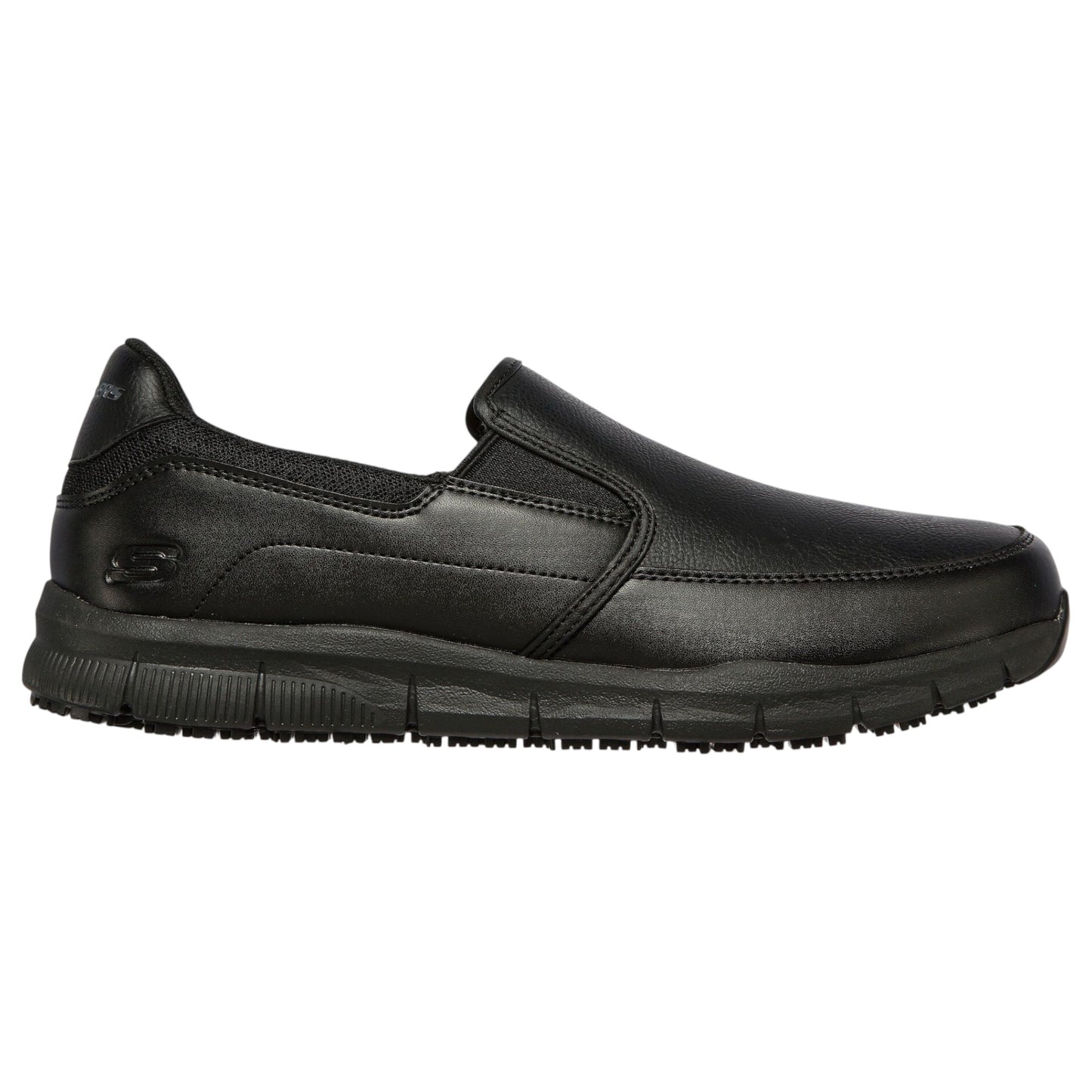 Mens Skechers Work Relaxed Fit: Nampa - Groton Slip Resistant Shoes Black