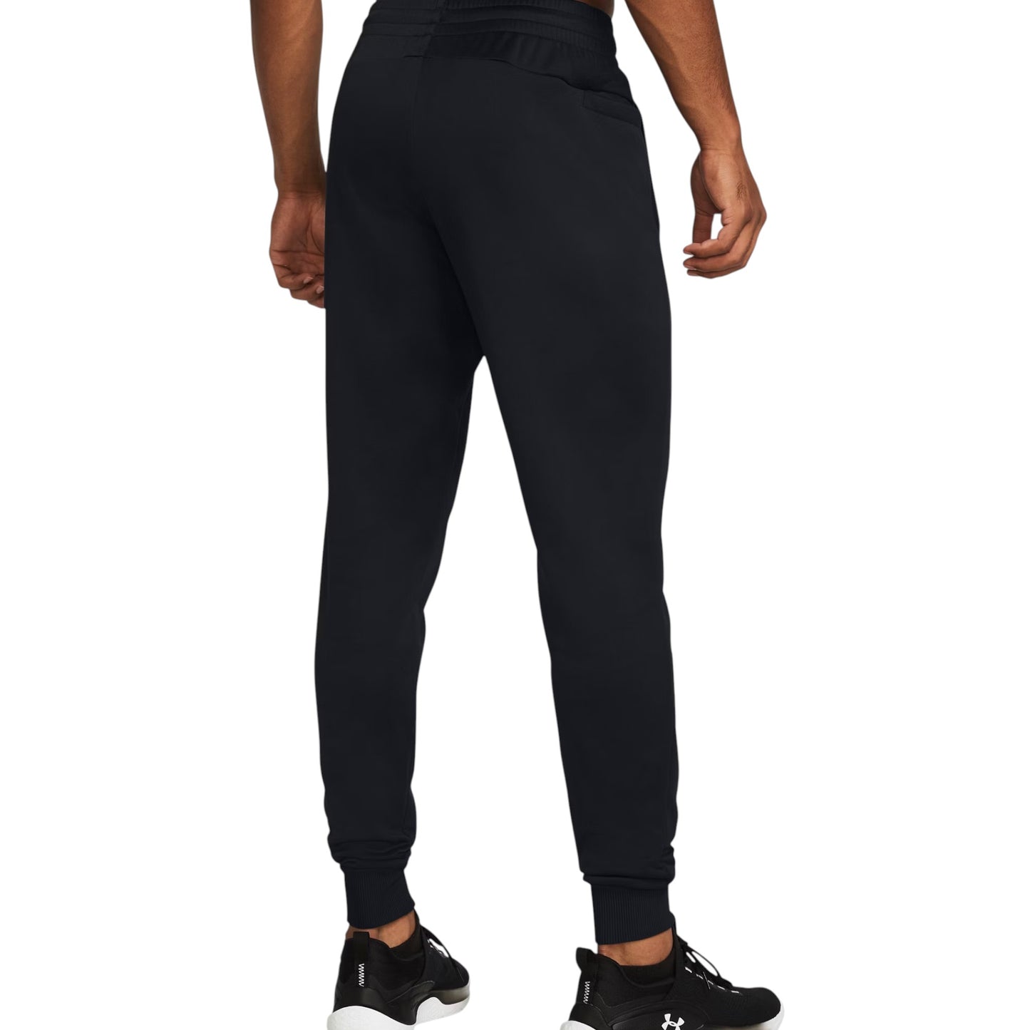 Mens Under Armour Essential Fleece Joggers Trackies Black