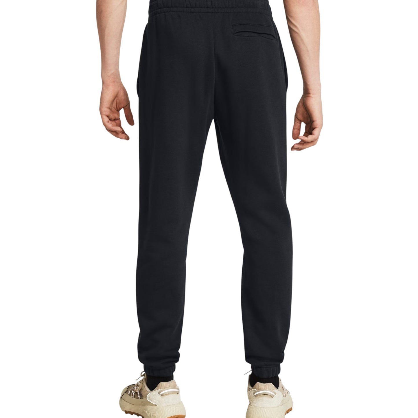 Mens Under Armour Essential Fleece Joggers Trackies Black