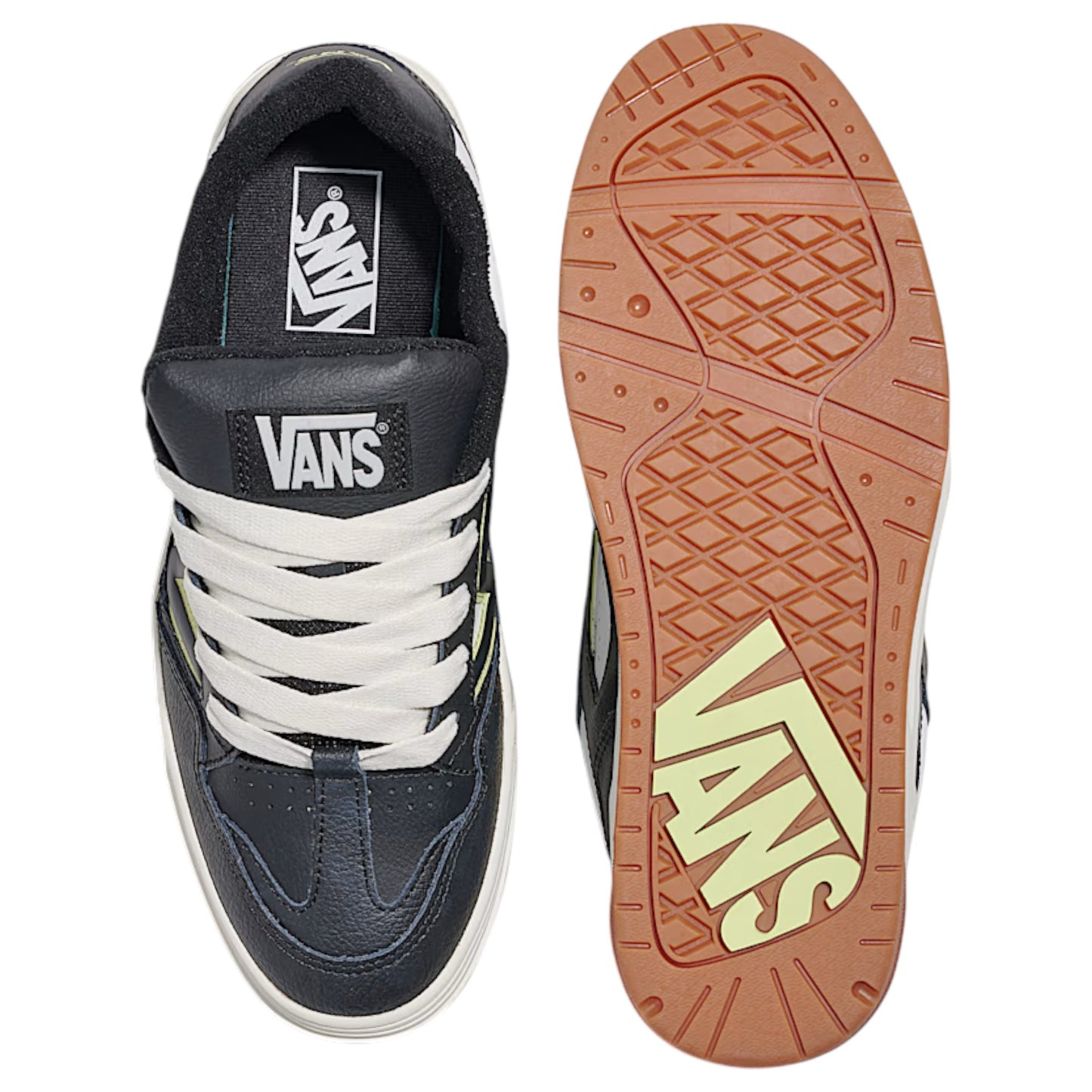 Mens Vans Upland Shoes Black/Lime