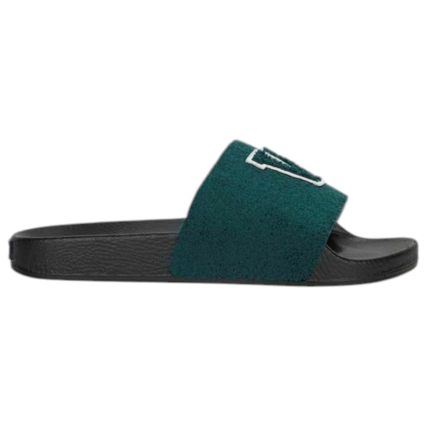 Mens Volley Pool Slides Green/White