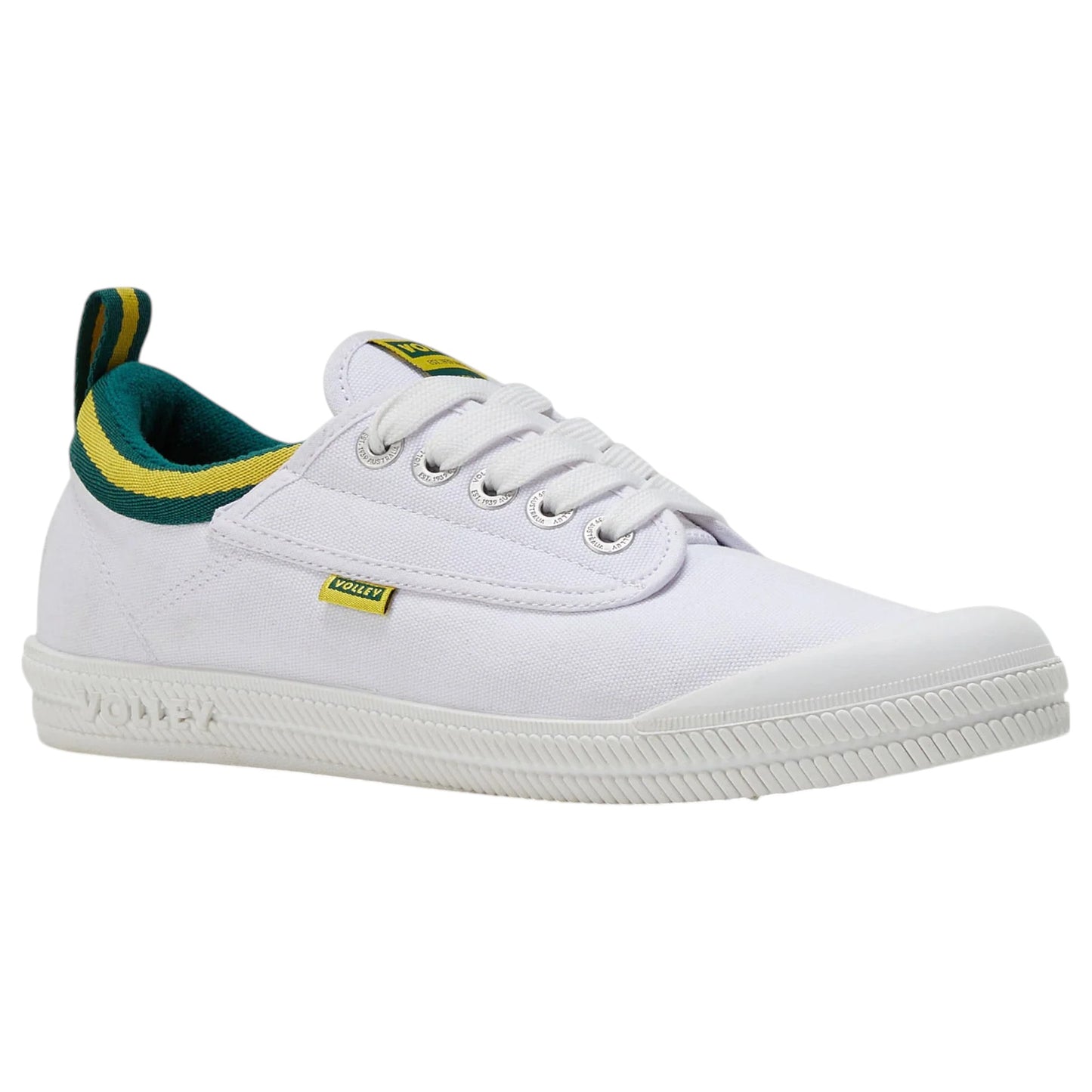 Mens Volley International Low Shoes White / Green / Gold