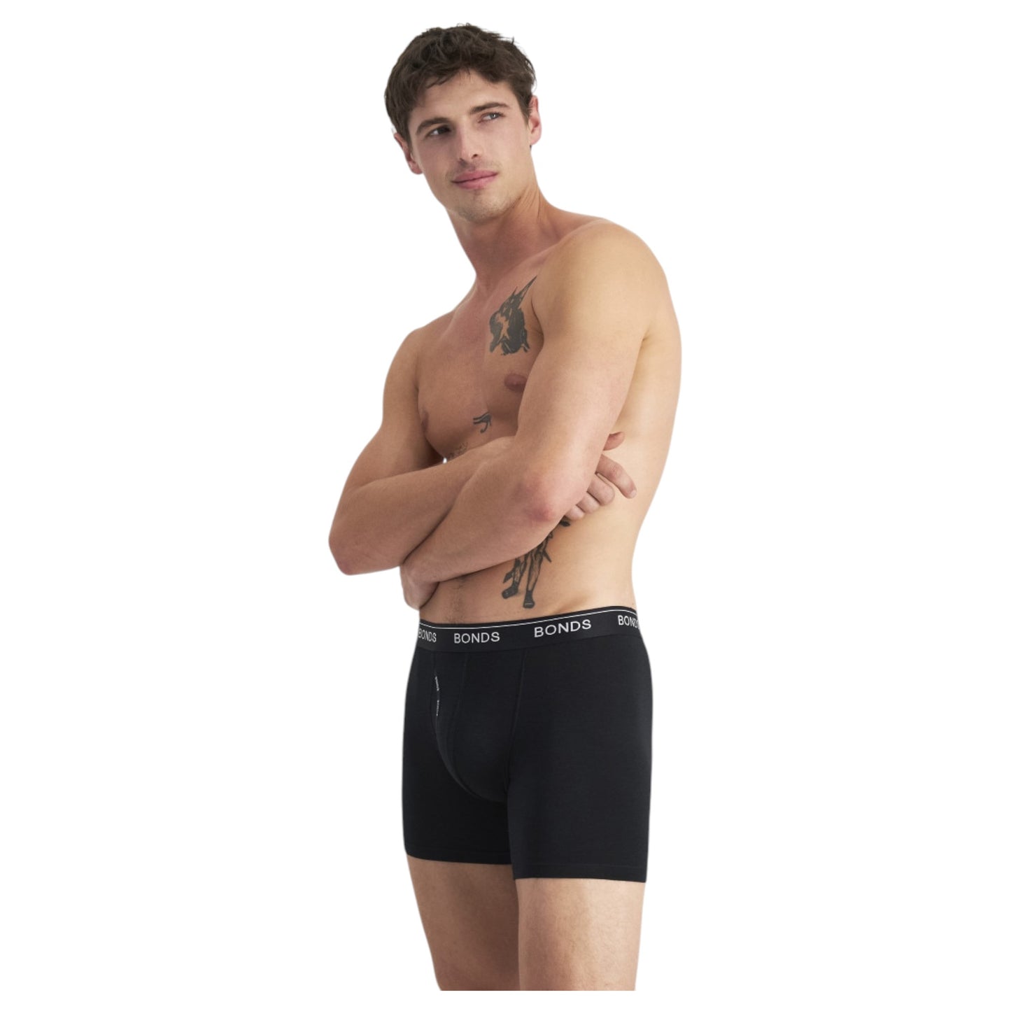 3 Pack Mens Guyfront Luxe Mid Trunk Underwear Black