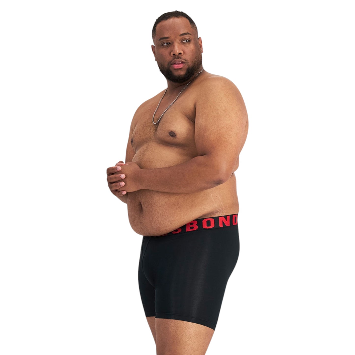 Mens Bonds Chafe Off Trunks Underwear Black/Dark Red