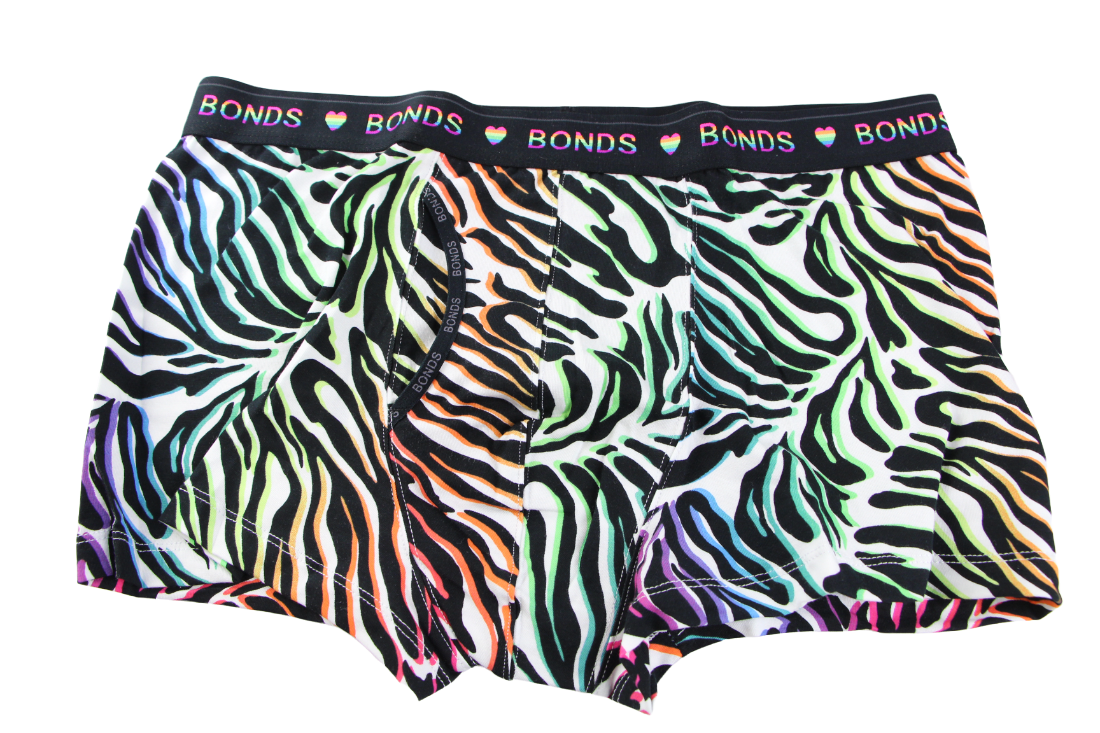 Mens Bonds Guyfront Trunks Underwear Black Multi
