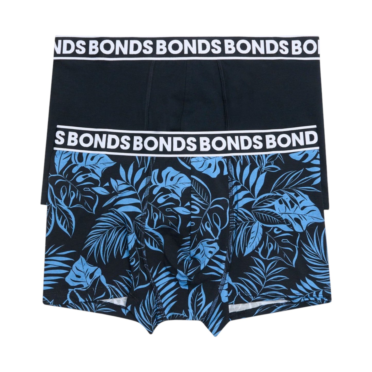 6 Pack Mens Bonds Everyday Faves Trunks Underwear Black/Blue