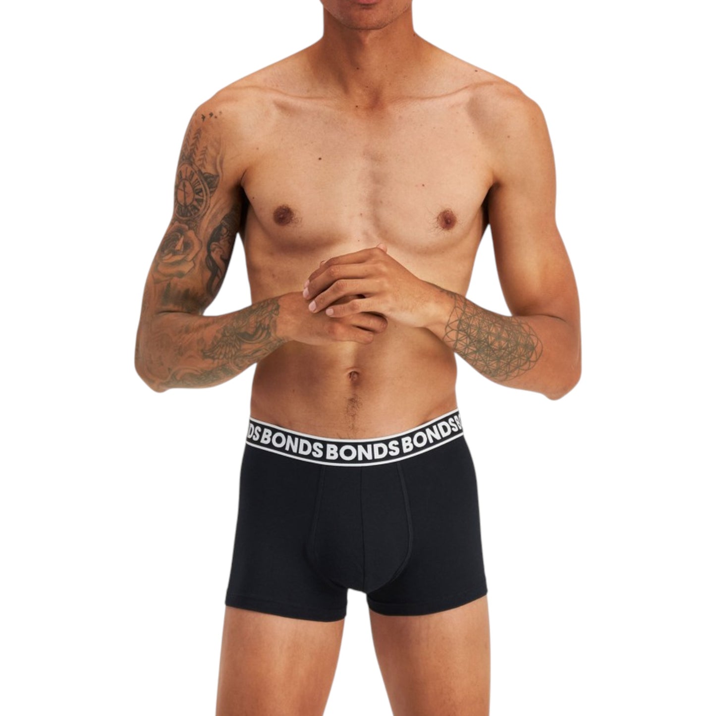 6 Pack Mens Bonds Everyday Faves Trunks Underwear Black/Blue