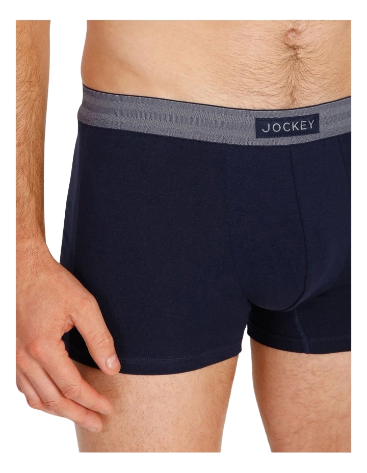 3 Pack Mens Jockey Comfort Classics Trunks Underwear Blue