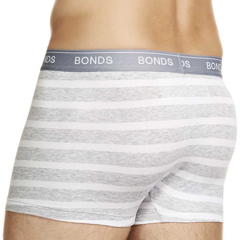 6 Pack Mens Bonds Guyfront Trunks Underwear Black/Grey/Grey Stripe