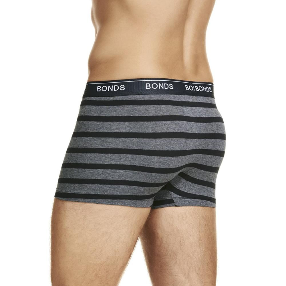 6 Pack Mens Bonds Guyfront Trunks Underwear Navy /Red /White /Grey Stripe