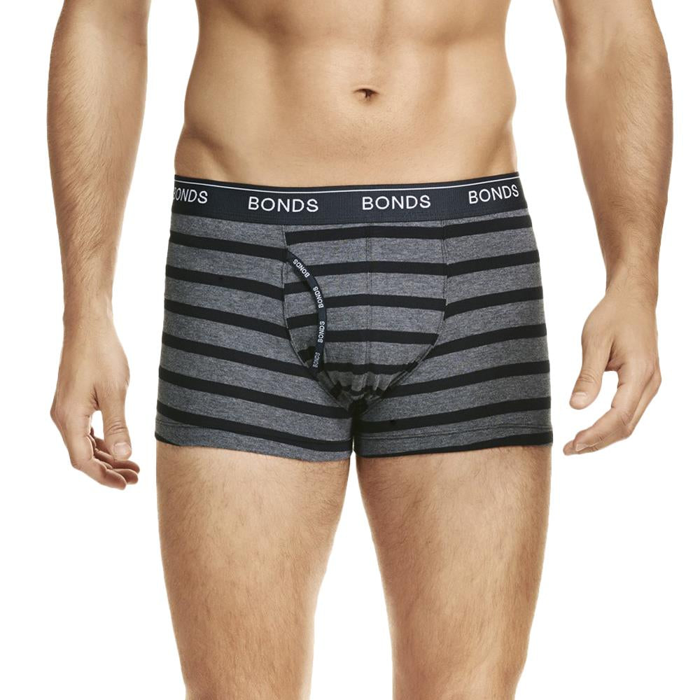6 Pack Mens Bonds Guyfront Trunks Underwear Navy /Red /White /Grey Stripe