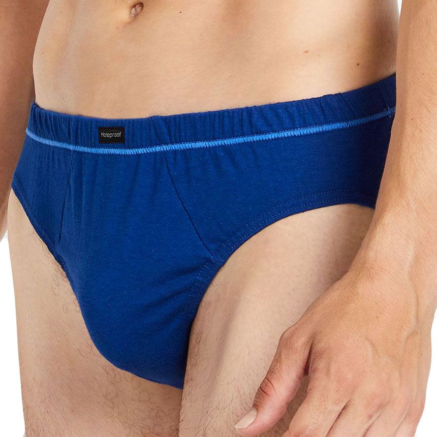 4 Pack Mens Holeproof Classic Cotton Tunnel Briefs Underwear Multicoloured