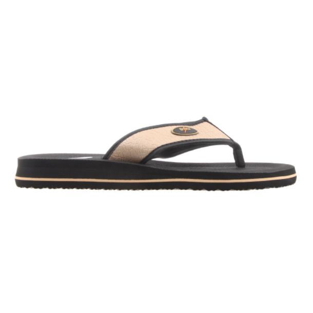Mens Lightning Bolt New Husky Thongs Khaki/Black