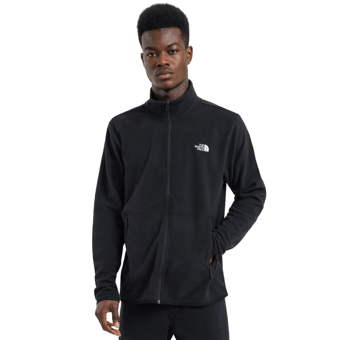Mens The North Face TKA Glacier Full Zip Jacket Black