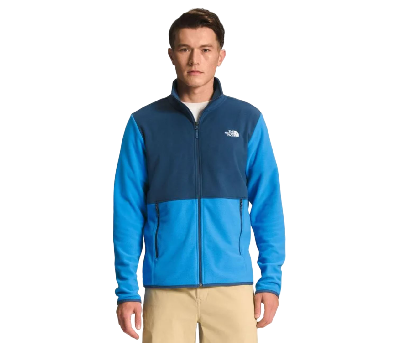 Mens The North Face TKA Glacier Full Zip Jacket Blue