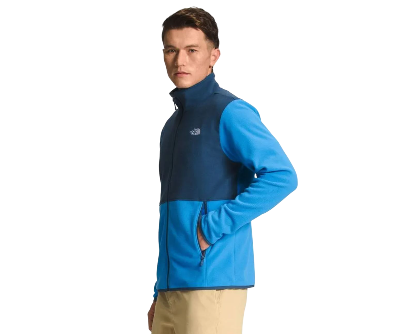 Mens The North Face TKA Glacier Full Zip Jacket Blue