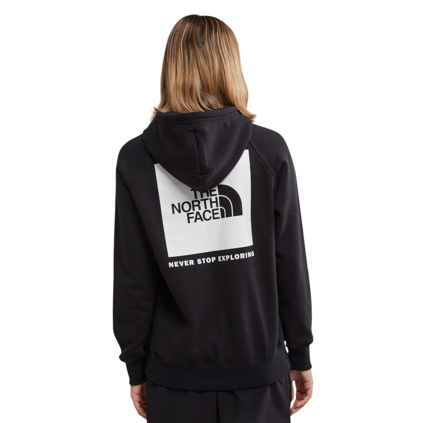 Womens The North Face Box NSE Pullover Hoodie Black/White