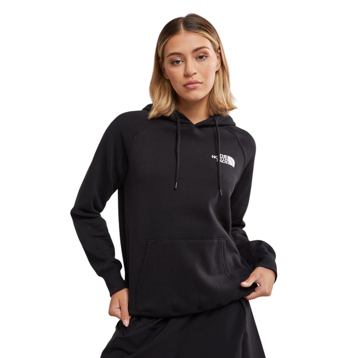 Womens The North Face Box NSE Pullover Hoodie Black/White