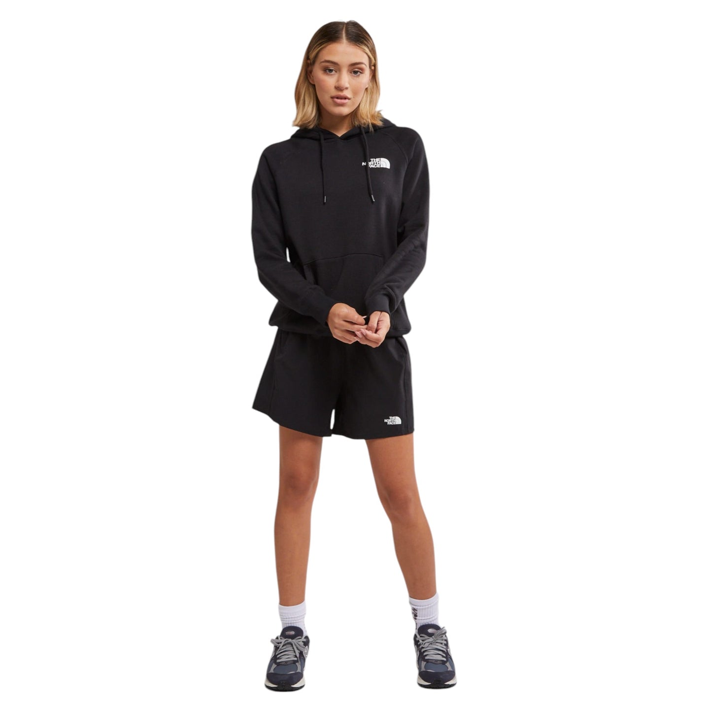 Womens The North Face Box NSE Pullover Hoodie Black/White