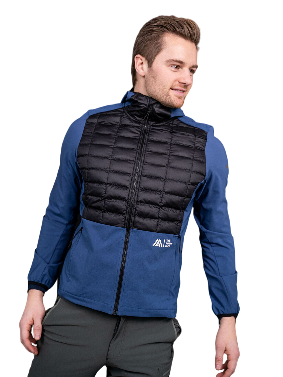 Mens The North Face Lab Hybrid Thermoball Jacket Hooded Hoodie Blue/ Black