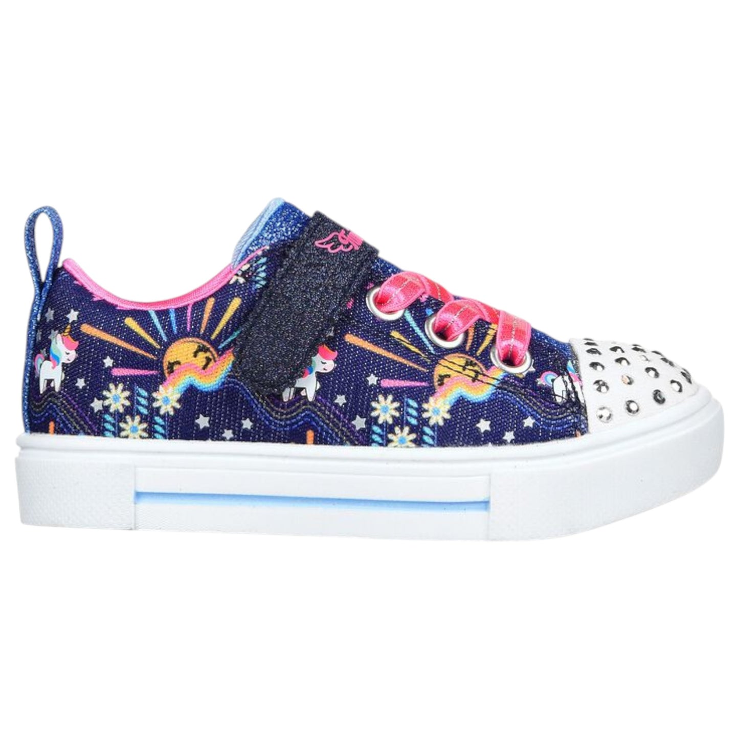 Infant Girls Skechers Twinkle Sparks - Unicorn Sunshine Shoes Navy/Multi