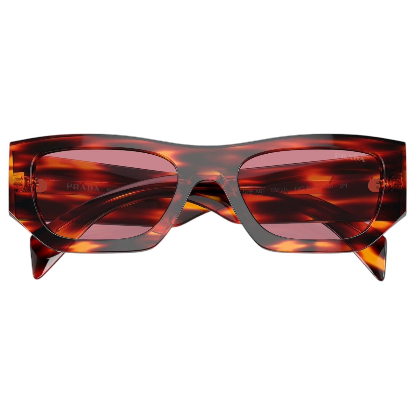 Womens Prada PRA01S Sunglasses Havana Red/Dark Violet