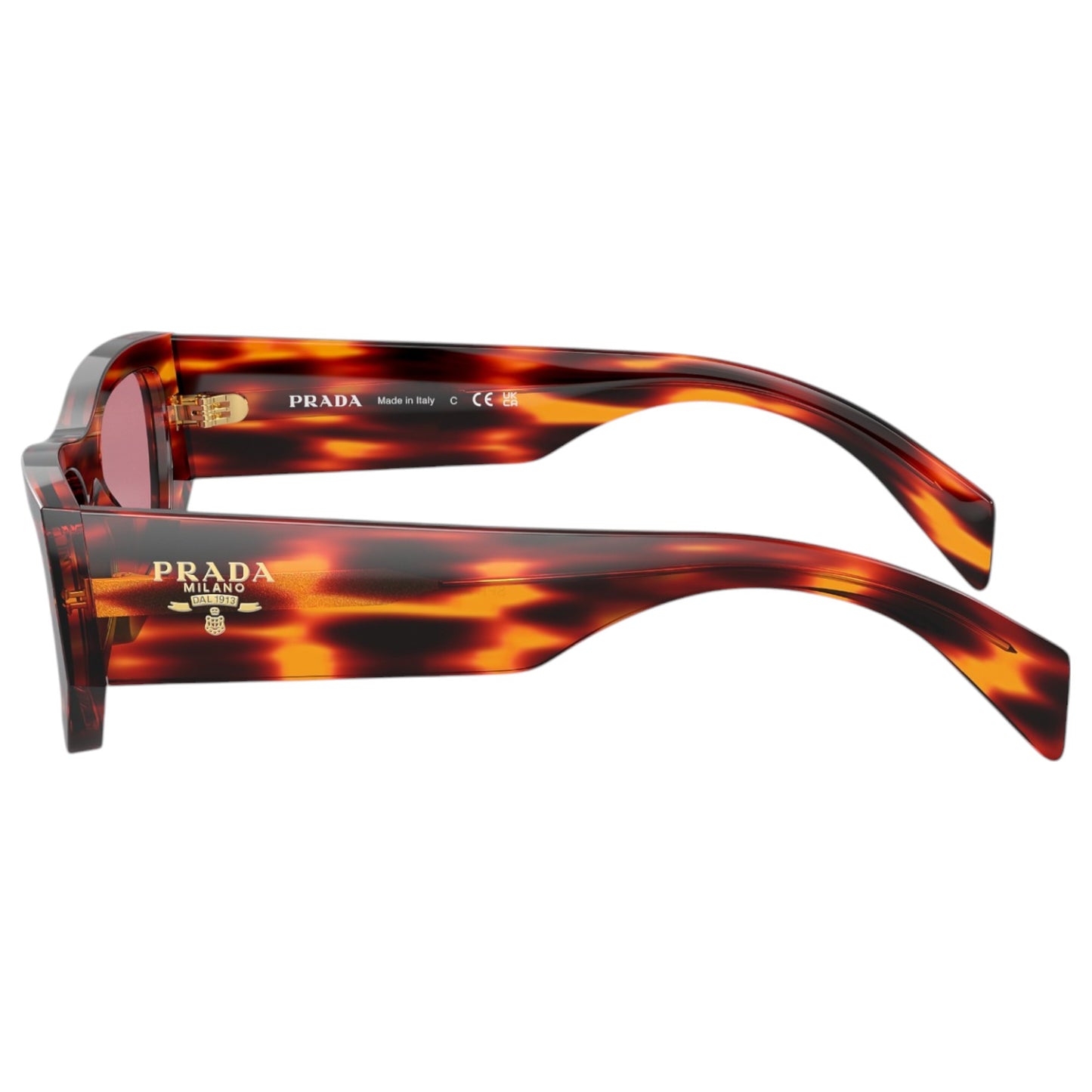 Womens Prada PRA01S Sunglasses Havana Red/Dark Violet