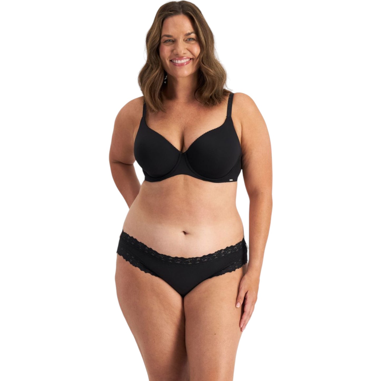 Womens Jockey Parisienne Cotton Bikini Underwear Black