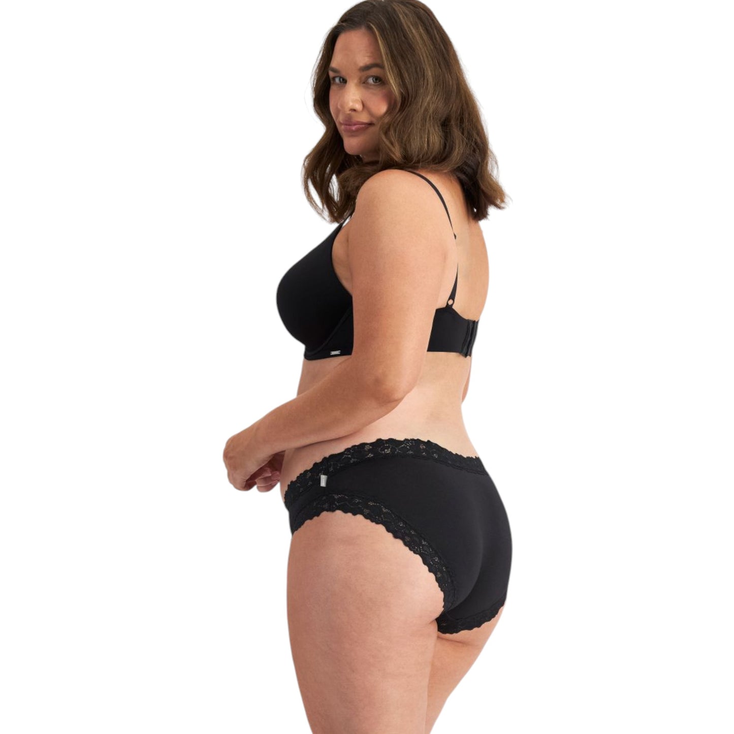 Womens Jockey Parisienne Cotton Bikini Underwear Black