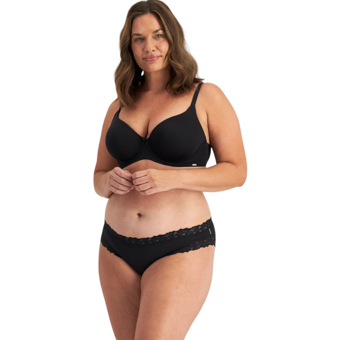 Womens Jockey Parisienne Cotton Bikini Underwear Black