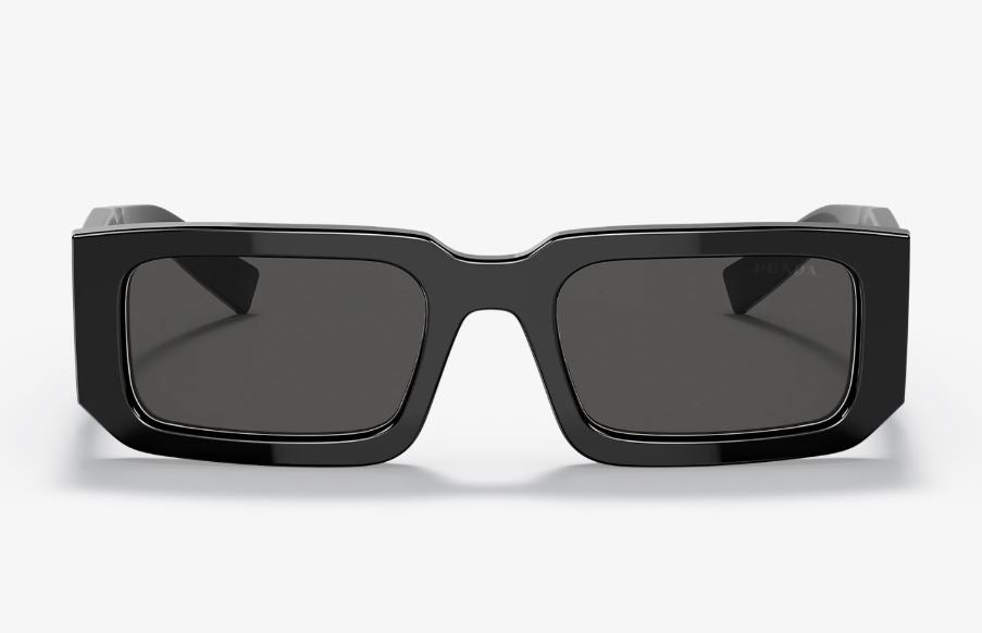 Mens Prada PR06YS Sunglasses Black/White / Dark Grey